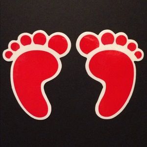 Foot Feet STICKER Kids Teachers Classroom Fun Art